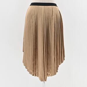 Joie Skirt Womens Size XS Pleated Elastic Waist Pull On Knee Length Gold Capsule